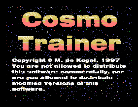 Cosmo Trainer by Marcel de Kogel Title Screen